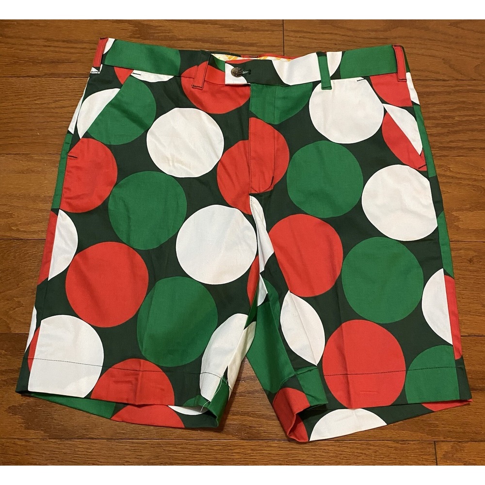 Loud Mouth Golf Shorts 36 Multicolor Dots Excellent Condition‎